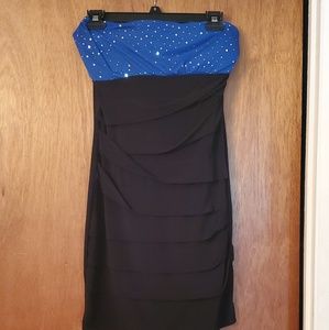 Black/blue dress